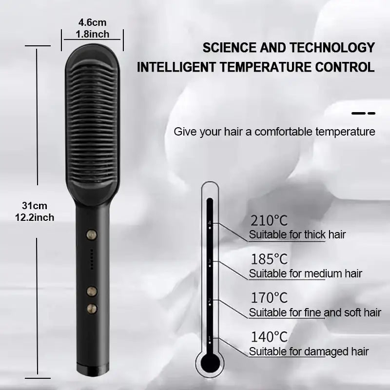 Negative Ion Hair Straightener Styling Comb