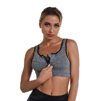 Women's Zip-Up Sports Bra