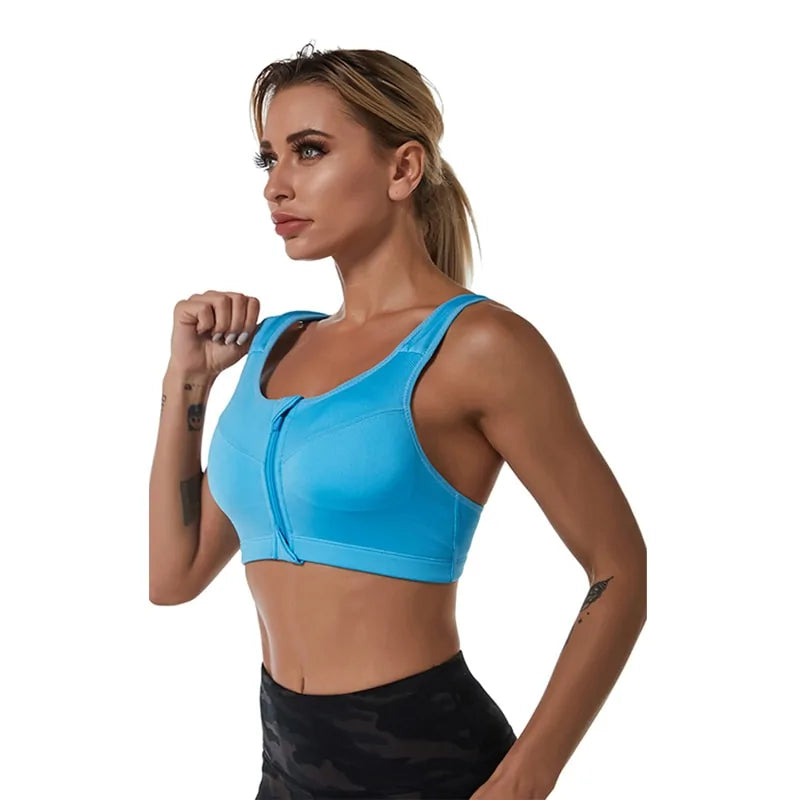 Women's Zip-Up Sports Bra