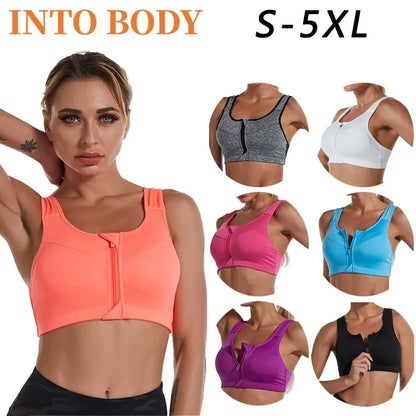 Women's Zip-Up Sports Bra