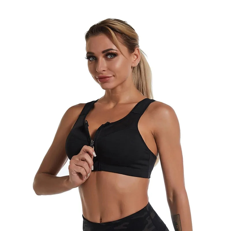 Women's Zip-Up Sports Bra